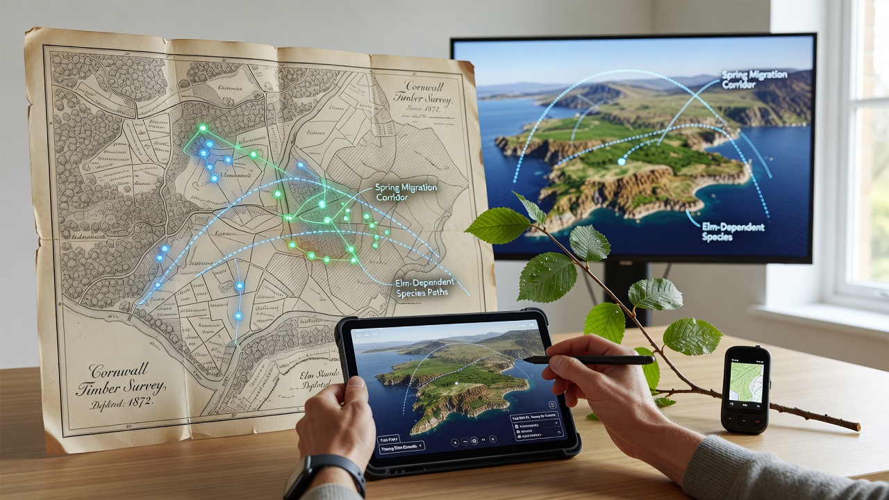 How 19th-Century Logging Maps Guide Modern Elm Replanting Trials and Bird Migration Patterns in Coastal Cornwall